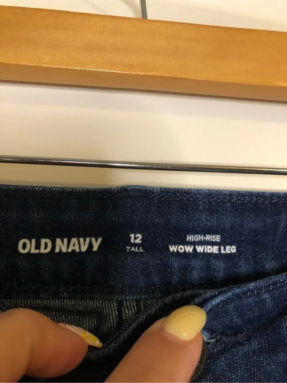 Old Navy High-Rise Wow Wide Leg 12Tall dark wash Minimalist Stretch